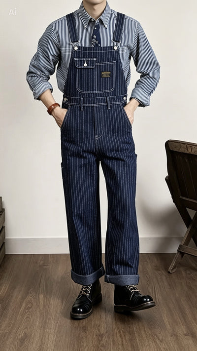 Striped Military Dungarees