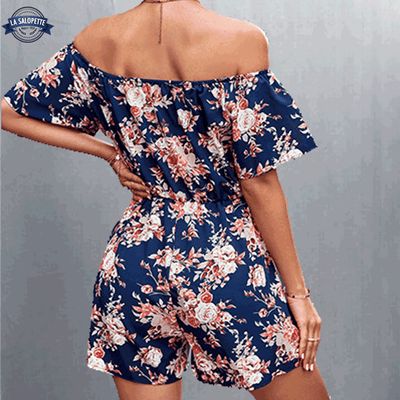 Combinaison Combishort Fleurie Femme Une Piece