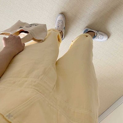 Denim Overalls<br> Pastel Yellow