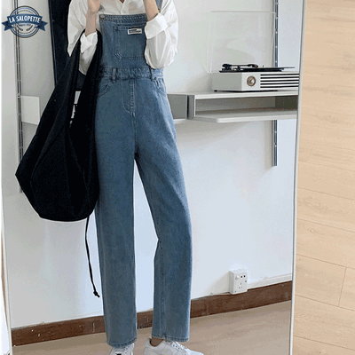 Salopette en Jean Taille Haute