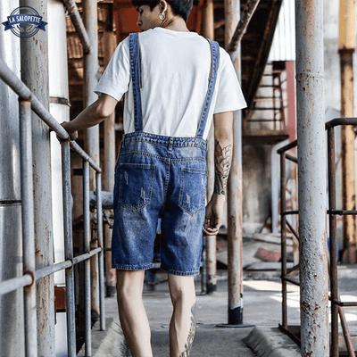 Salopette Denim Délavé Homme