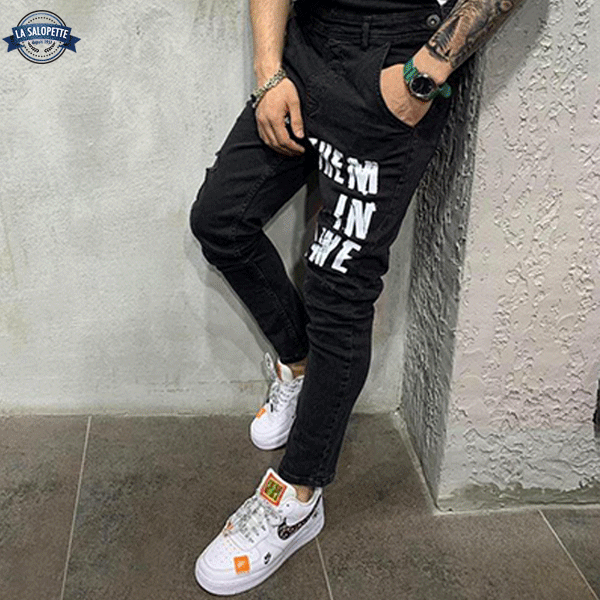 Salopette Denim Noir Homme