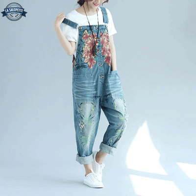 Salopette Jean Fleurie