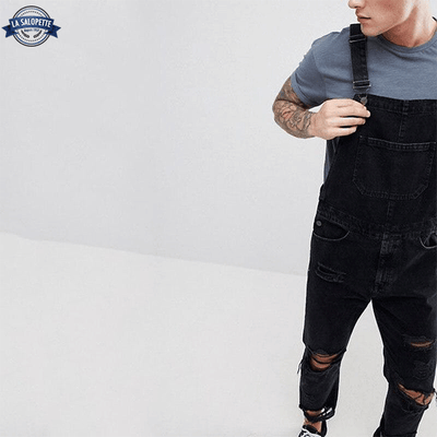 Salopette Jean Noir Homme