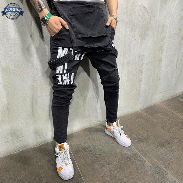 Salopette Jean Noir Masculine