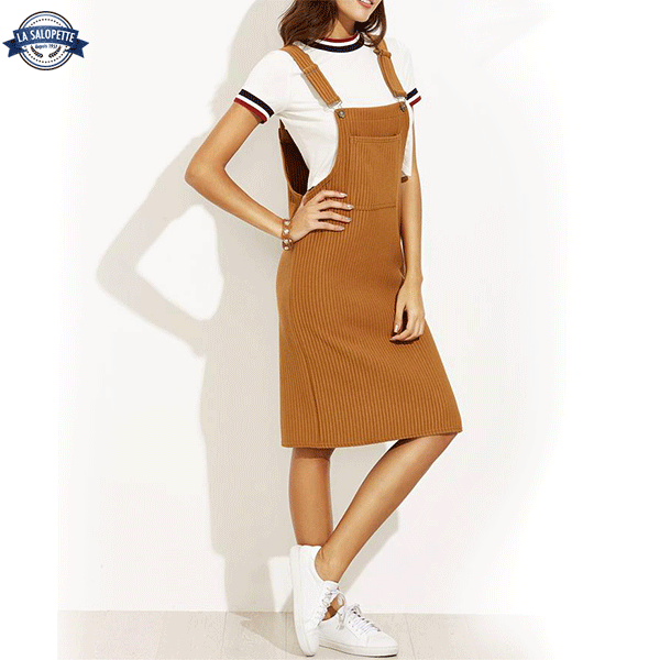 Salopette Jupe Marron Clair