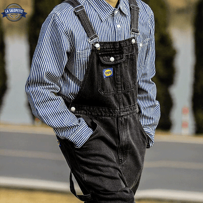 Denim Overalls<br> Rameau Black