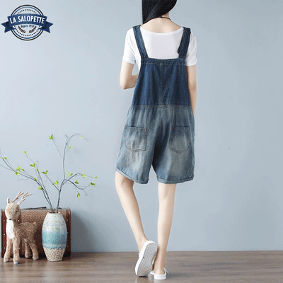 Salopette Short Large en Jean