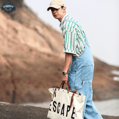 Salopette Stries Blanches