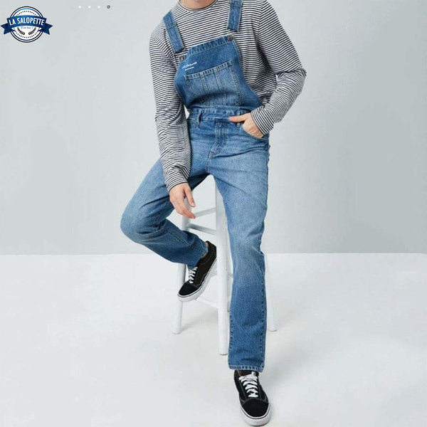 Denim Dungarees Blue Men Denim