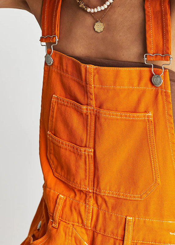 Orange Short Dungarees Jaffa