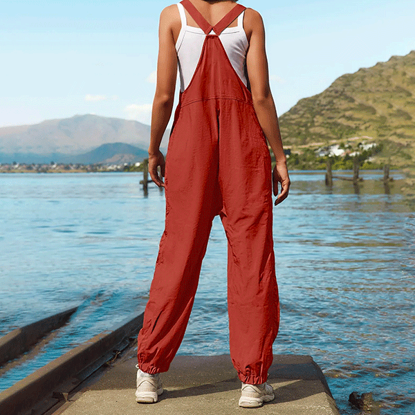 Women's Red Dungarees | La Salopette