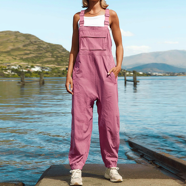 Loose Pastel Pink Dungarees