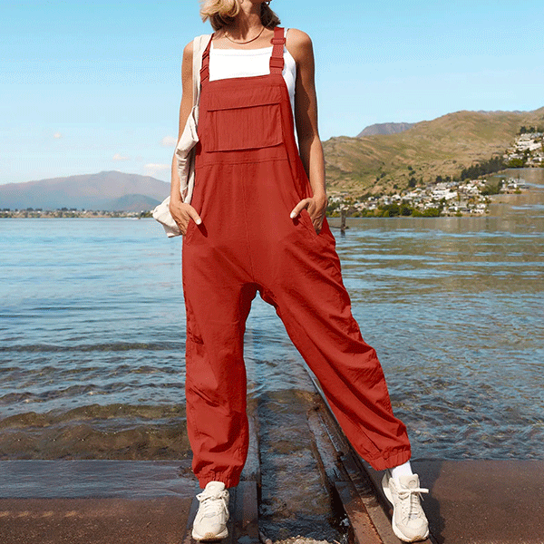 Women's Garnet Red Dungarees
