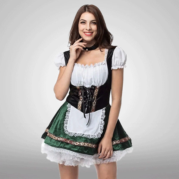 Green German Tradition Dungarees