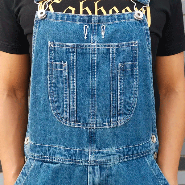 Short Dungarees Large Size Azure