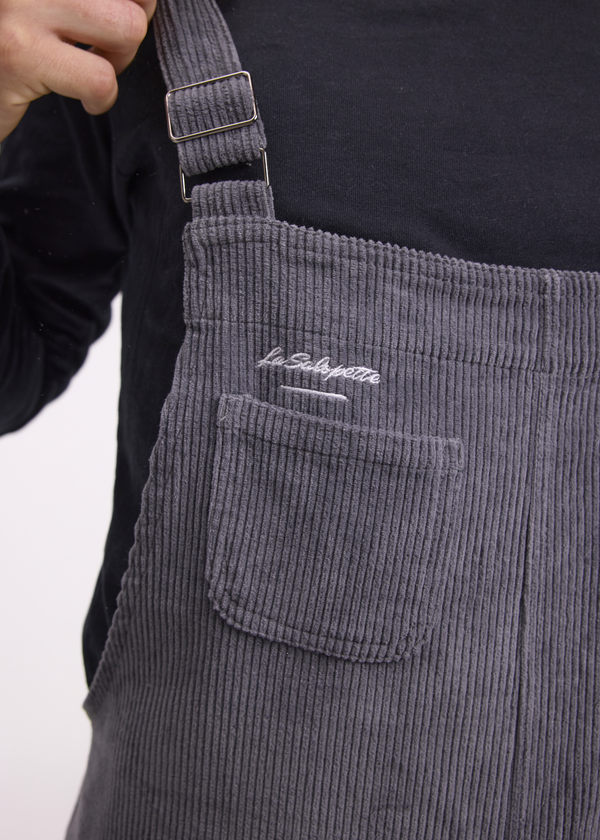 Grey Corduroy Dungarees Argile