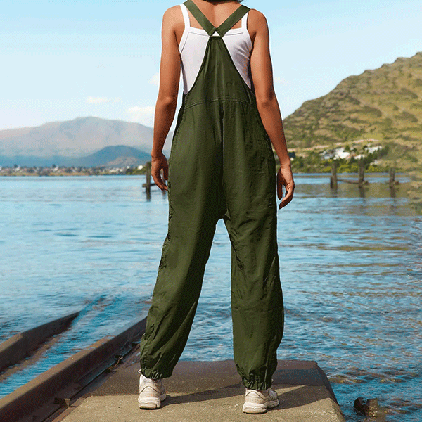 Women's Pistachio Green Dungarees