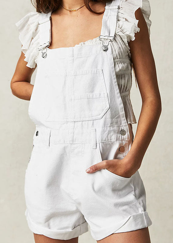 White Short Dungarees Eider