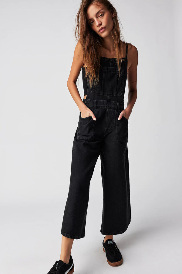 Wide Pants Dungarees Raven