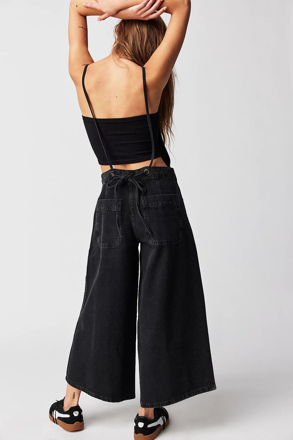 Wide Pants Dungarees Raven