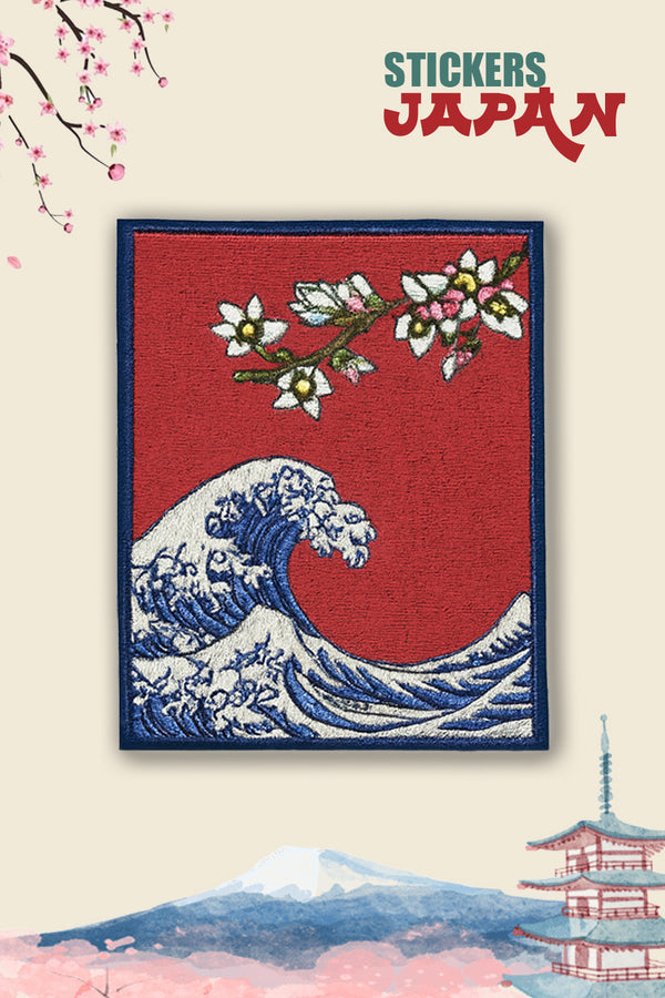 Iron-on Patch Japanese Wave