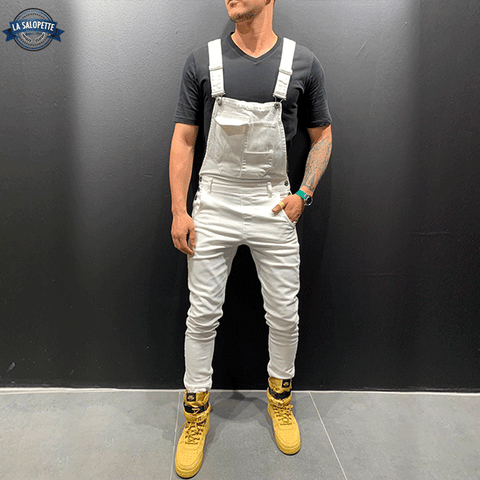 Mens white clearance denim overalls