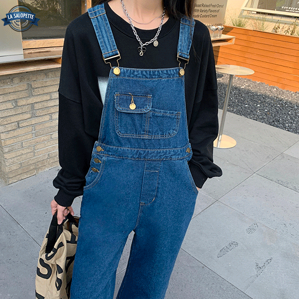 Denim Dungarees Navy Lady