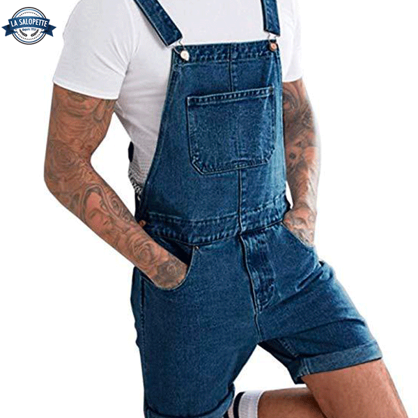 Short Dungarees Navy Blue