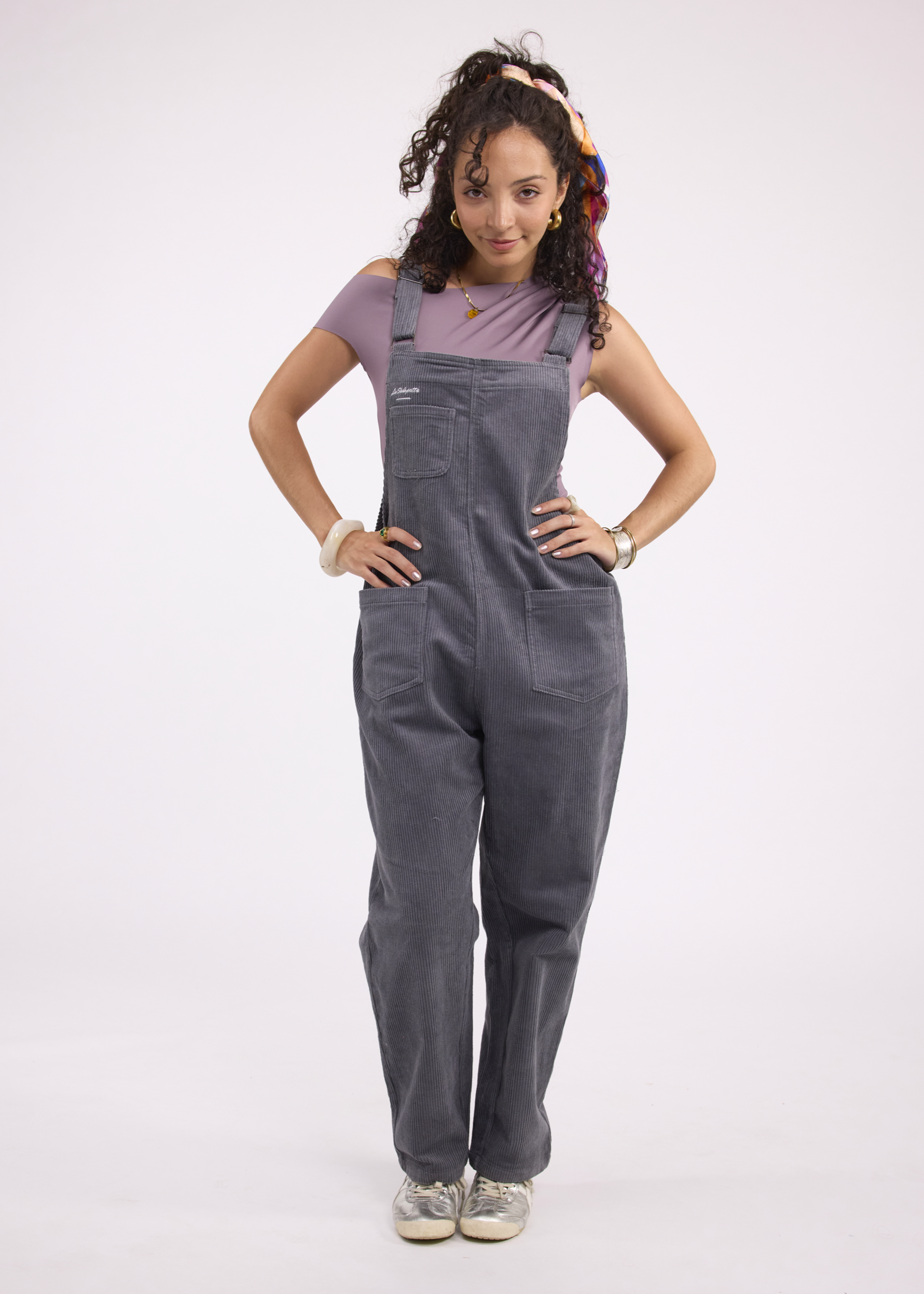 Salopette Femme Velours Grise