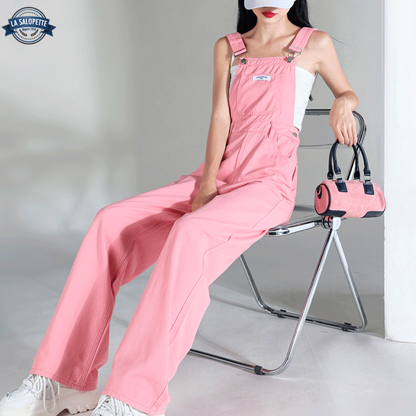 Denim Dungarees Powdery Pink