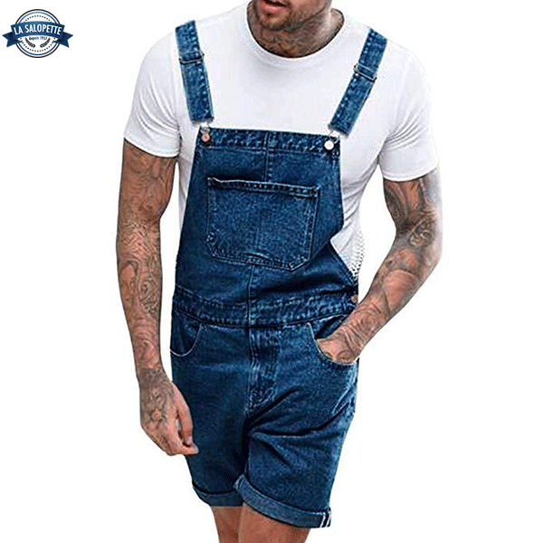 Short Dungarees Navy Blue