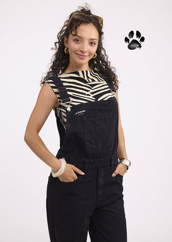 Vantablack Streetwear Denim Dungarees