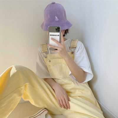 Denim Dungarees Pastel Yellow