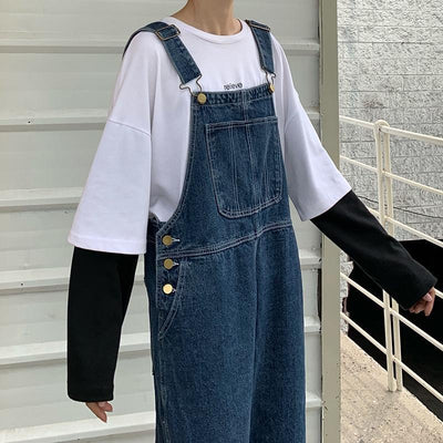 Denim Dungarees Plus Size Oversize