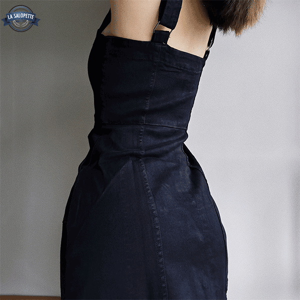 Pinafore Dress Black Bodycon