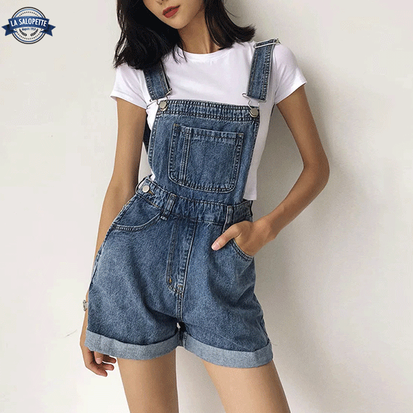 Short Dungarees Electra Blue Jeans