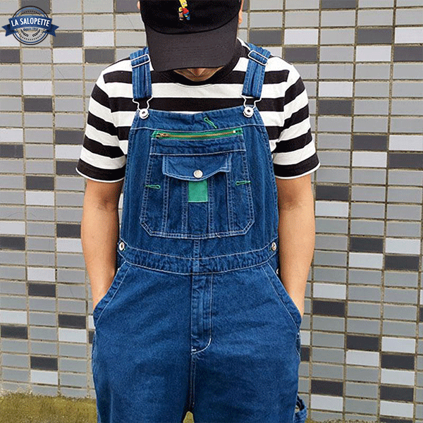 Denim Dungarees Construction Site Blue