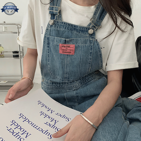 Denim Dungarees Cargo Baggy