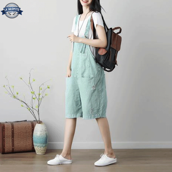 Short Dungarees Blue Turquoise Elia