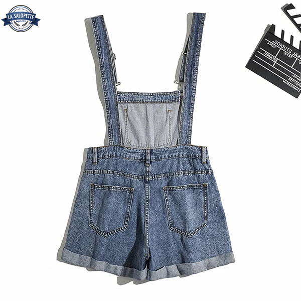 Short jeans clearance overalls