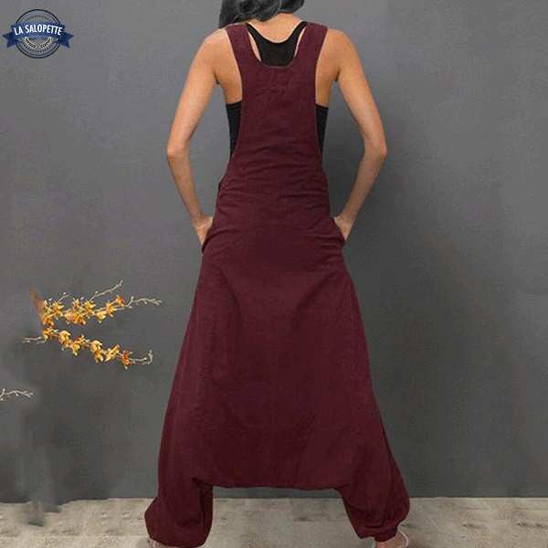 Pantalon Ample Bordeaux