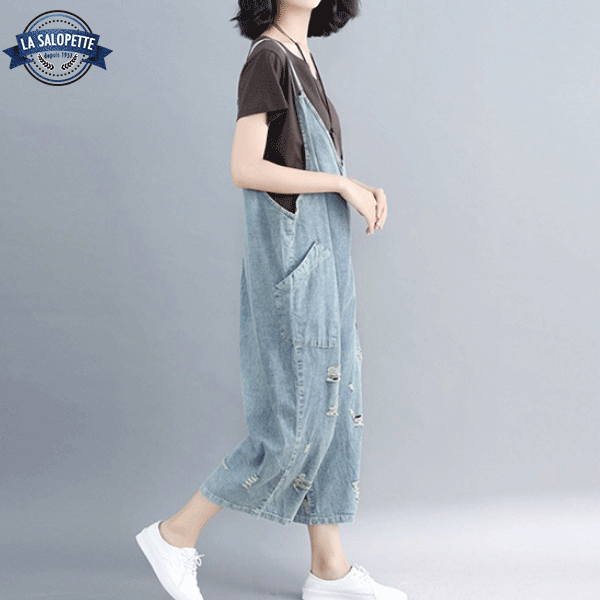 Denim Dungarees Hole Cubana