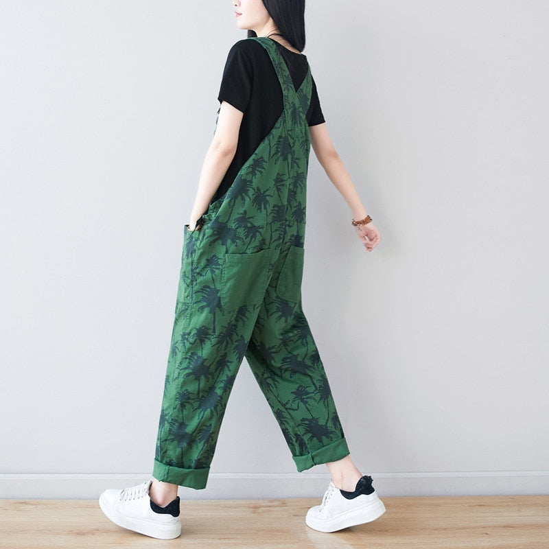 Vintage Overalls<br> Khaki Green Cargo