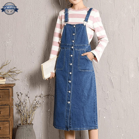 Salopette robe en shop jean