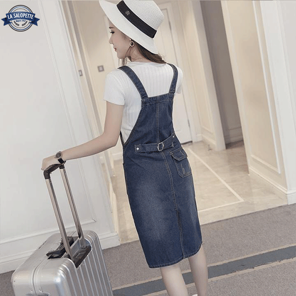 Pinafore Dress in Jean Luana