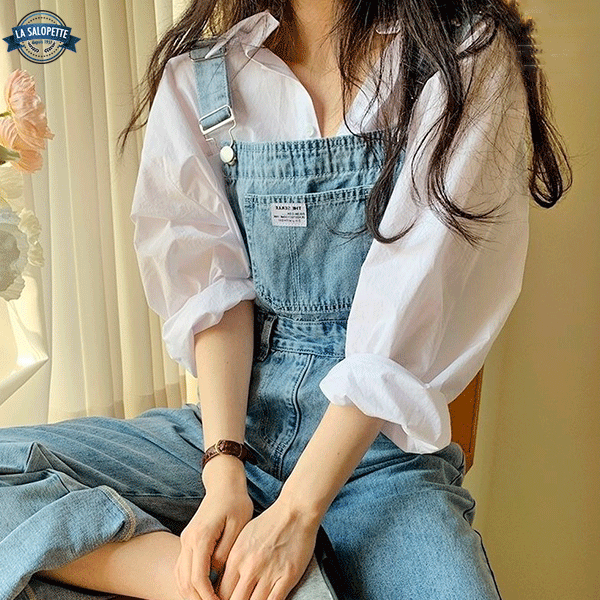 Denim Dungarees at Passers-by Blue