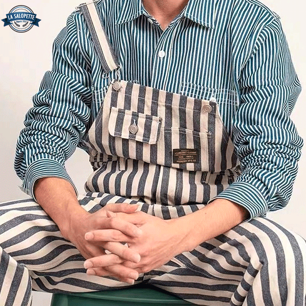 Work Dungarees Okaido Stripes