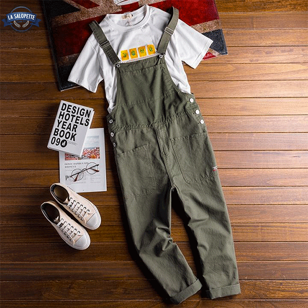 Work Dungarees Army Green Basic