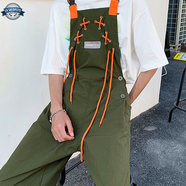 Work Dungarees Lace Up